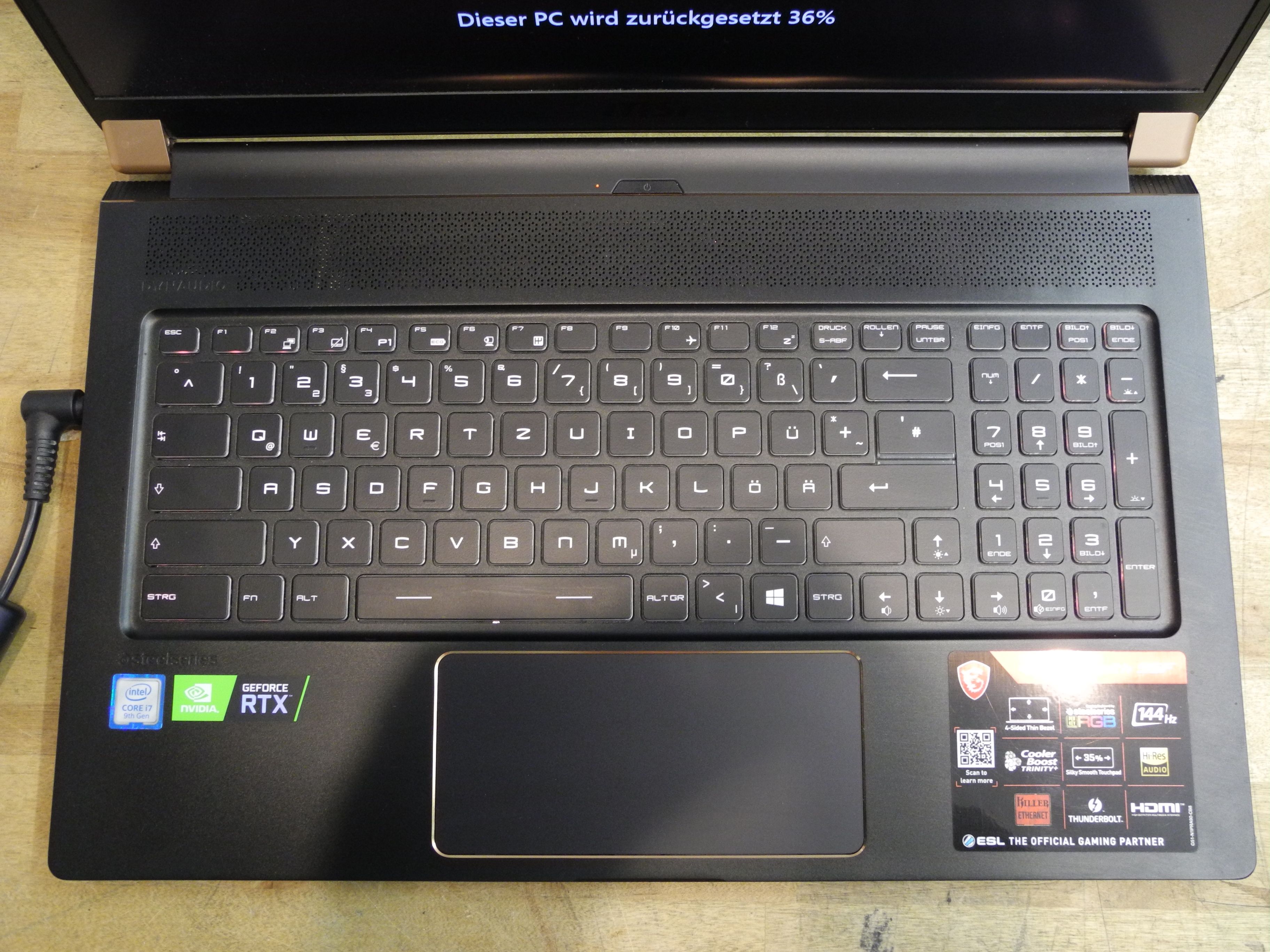 MSI GS75 Stealth 95F Gaming Laptop